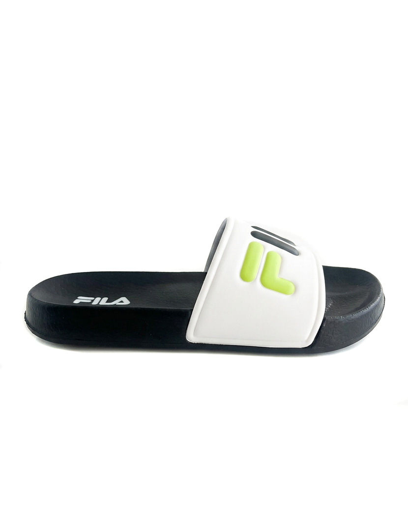 Chinelos Otranto Linear White-Black -Acid Lime