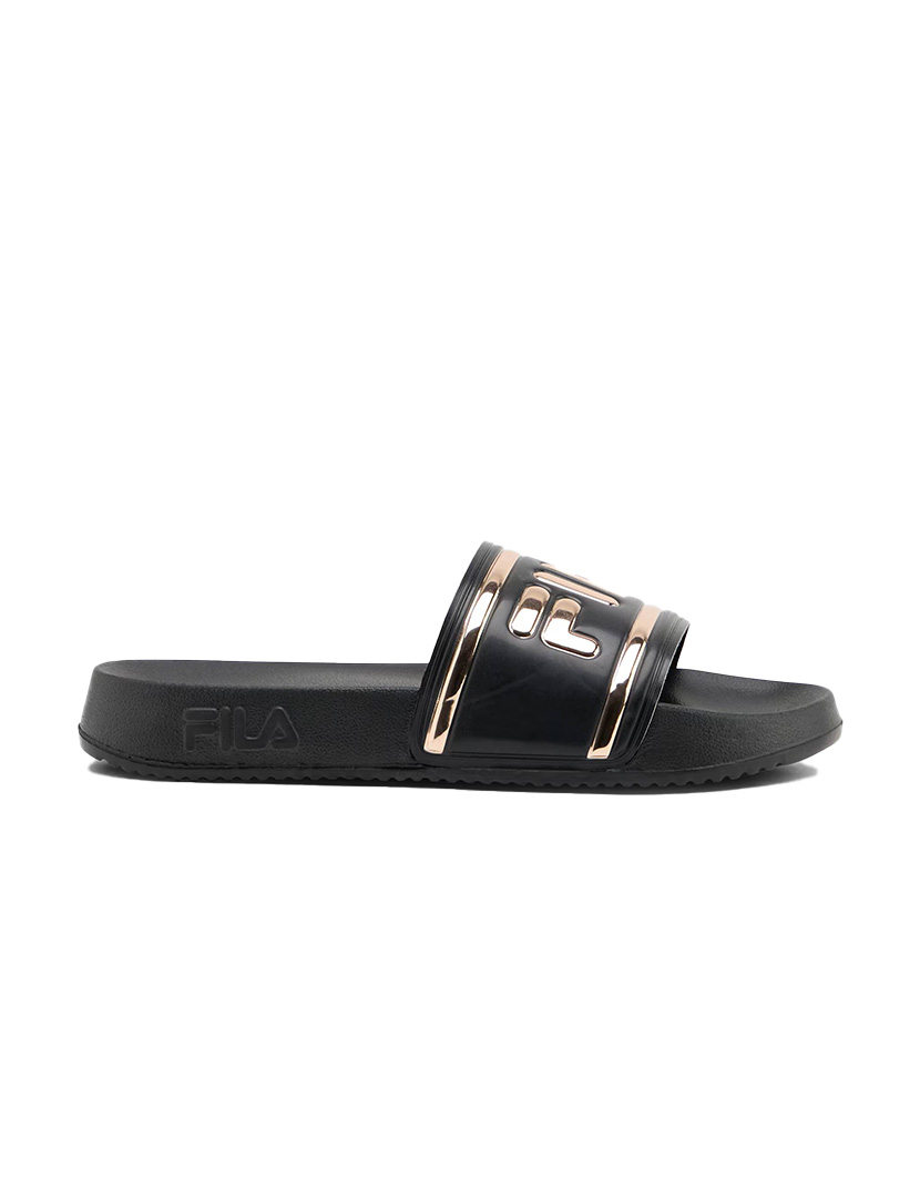 Chinelos Otranto Stripes Wmn Black-Iridescent Bronze