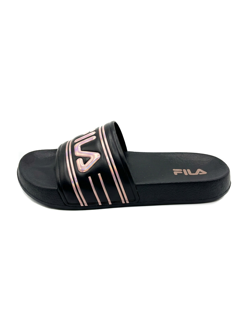 Chinelos Otranto Stripes Wmn Black-Iridescent Bronze