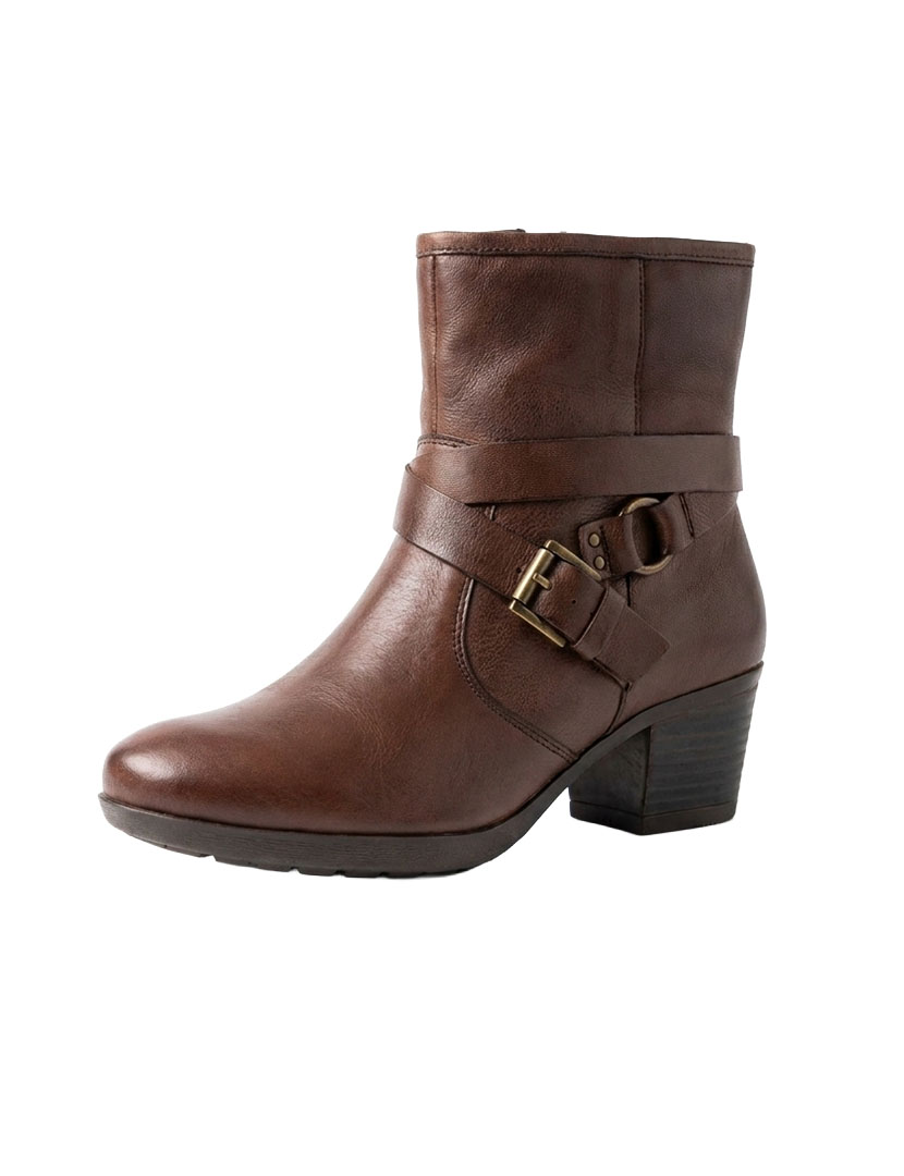 Bottines beiges à talon