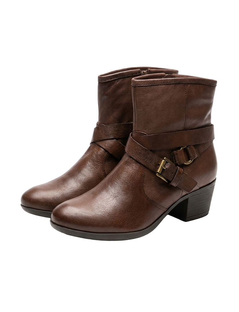 Bottines beiges à talon