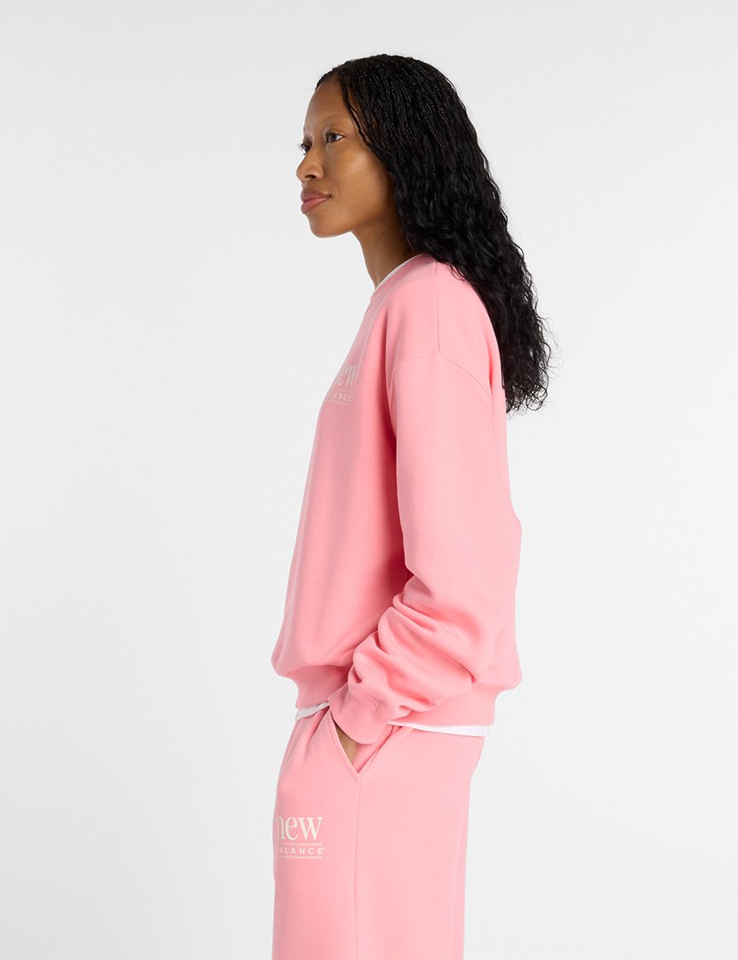 Sweatshirt Reimagined Fleece Crew Rosa