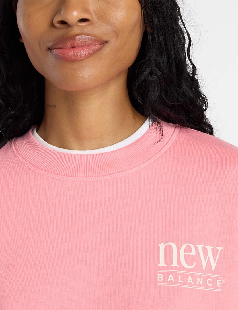 Sweatshirt Reimagined Fleece Crew Rosa