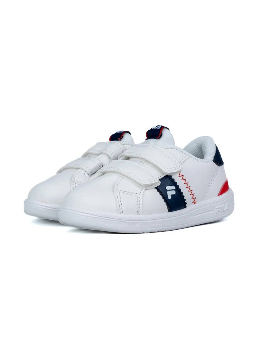 Ténis Crosscourt Line Velcro Baby White-Navy