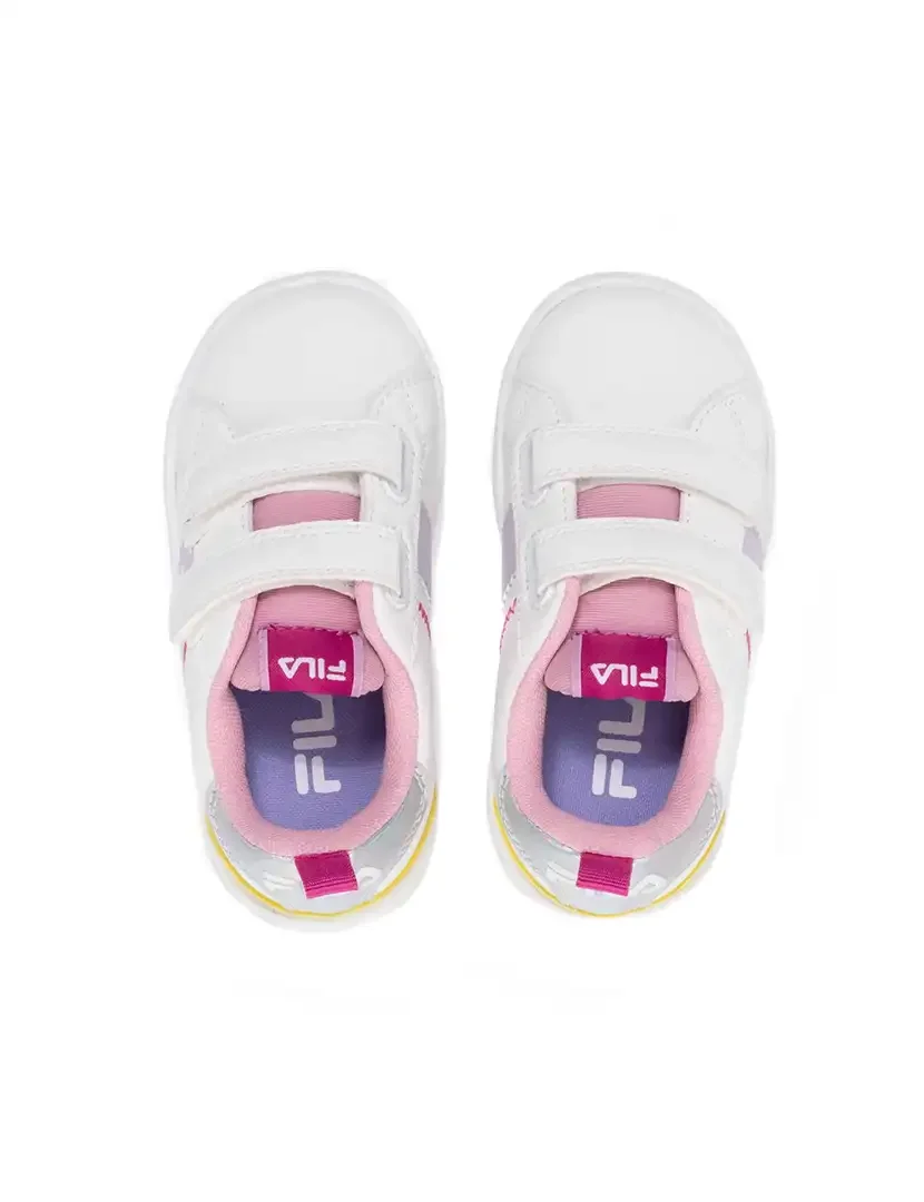 Ténis Crosscourt Line Velcro Baby White-Orchid Hush