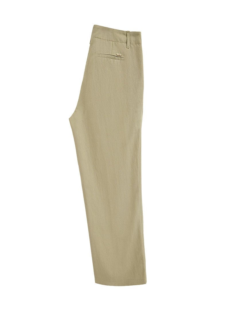 Pantalones Beiges de Corte Regular