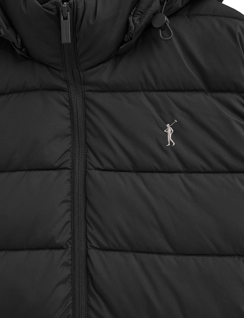 Casaco ultralight com capuz Bruna Preto