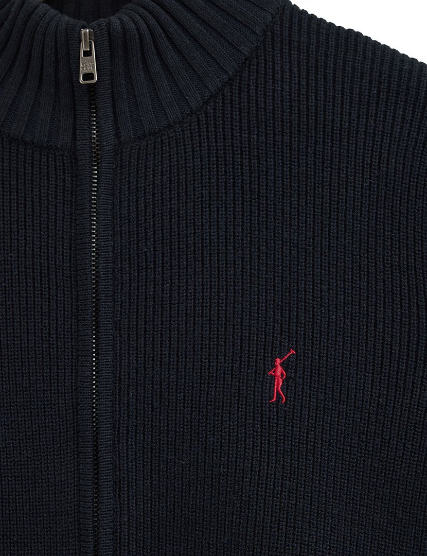 Cardigan de lã GG9 Azul Marinho