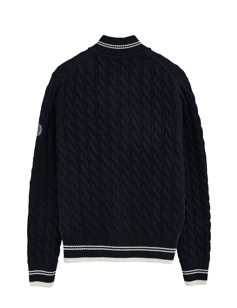 Cardigan emblema náutico GG5 Azul Marinho