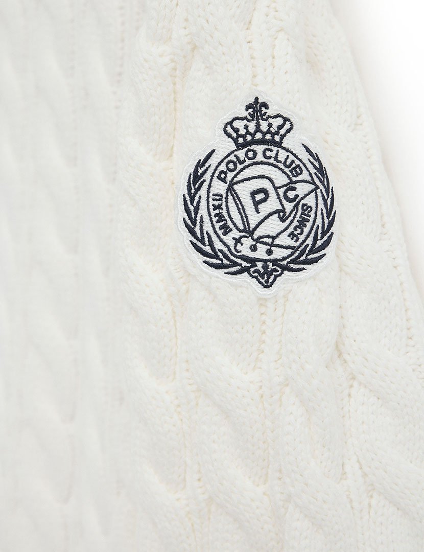 Cardigan emblema náutico GG5 Bege