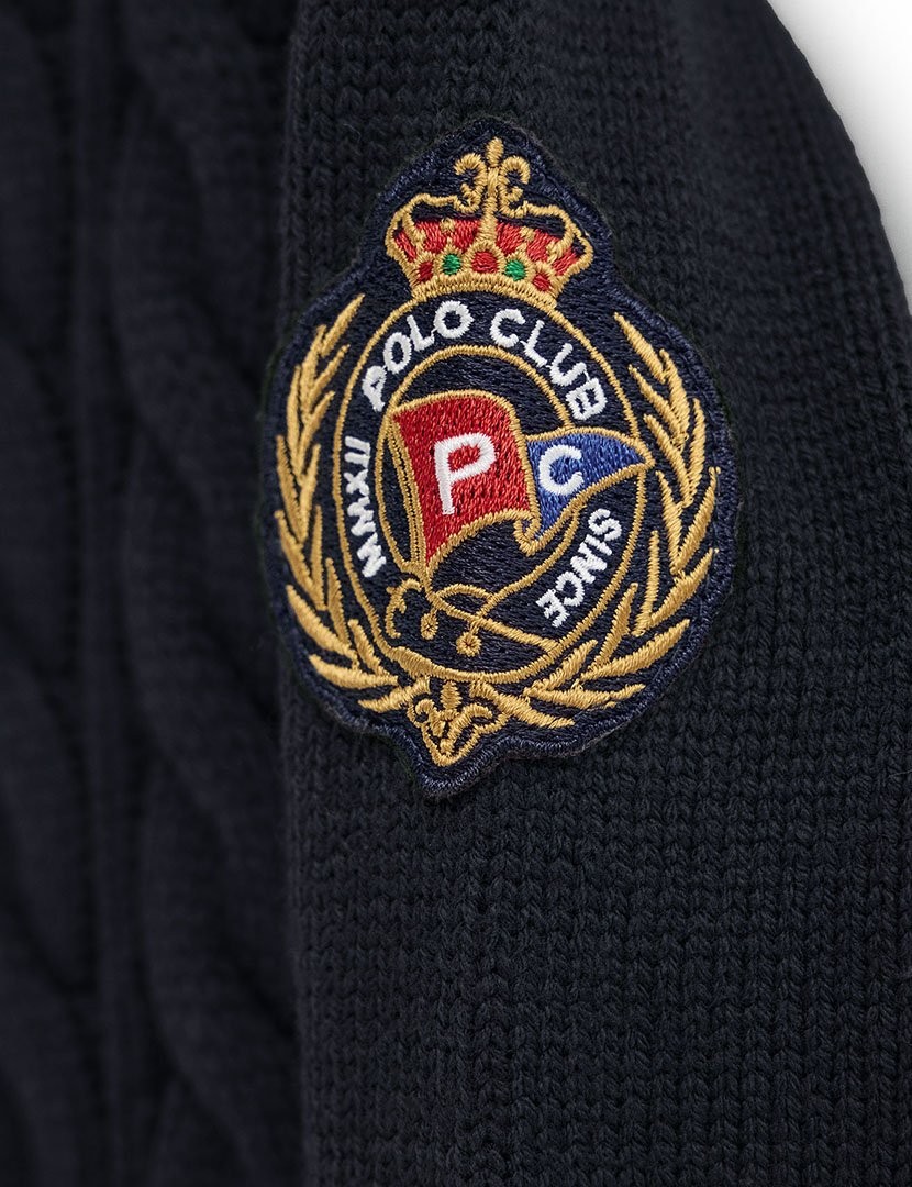 Cardigan emblema náutico GG5 Azul Marinho