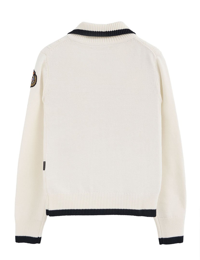 Cardigan emblema náutico GG5 Bege