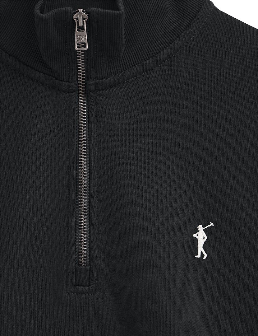 Sweatshirt com meio fecho regular fit Preto