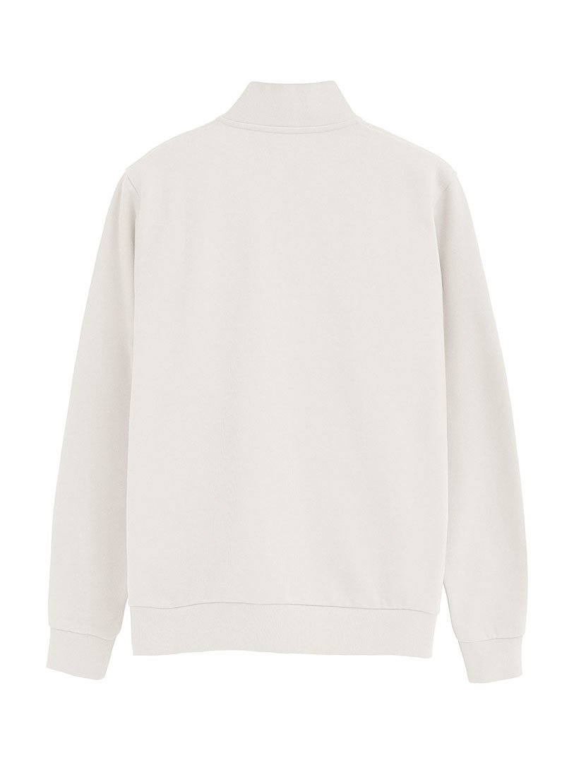 Sweatshirt com meio fecho regular fit Bege