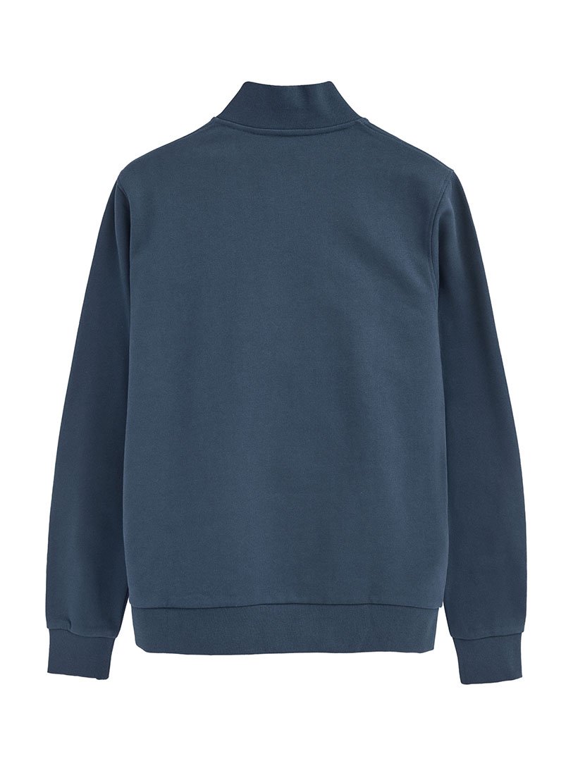 Sweatshirt com meio fecho regular fit Azul