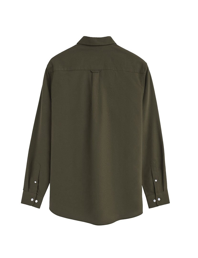 Camisa de manga comprida Oxford Verde Militar