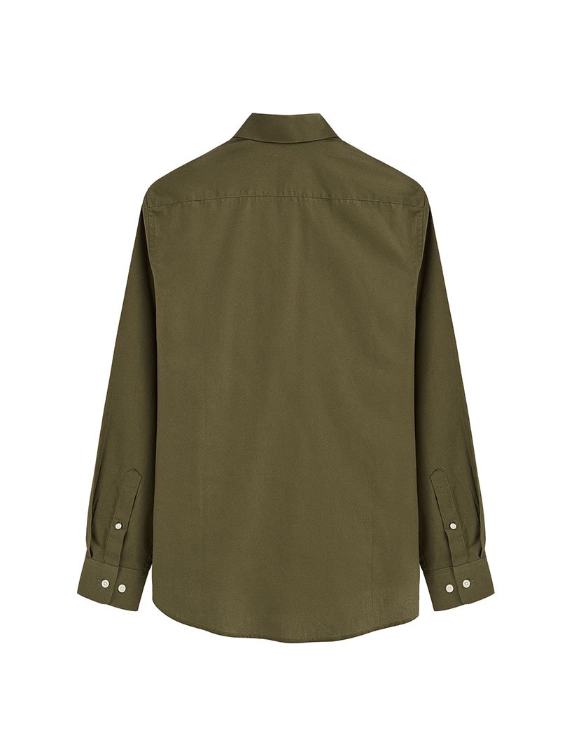 Camisa de manga comprida slim fit Verde Olive