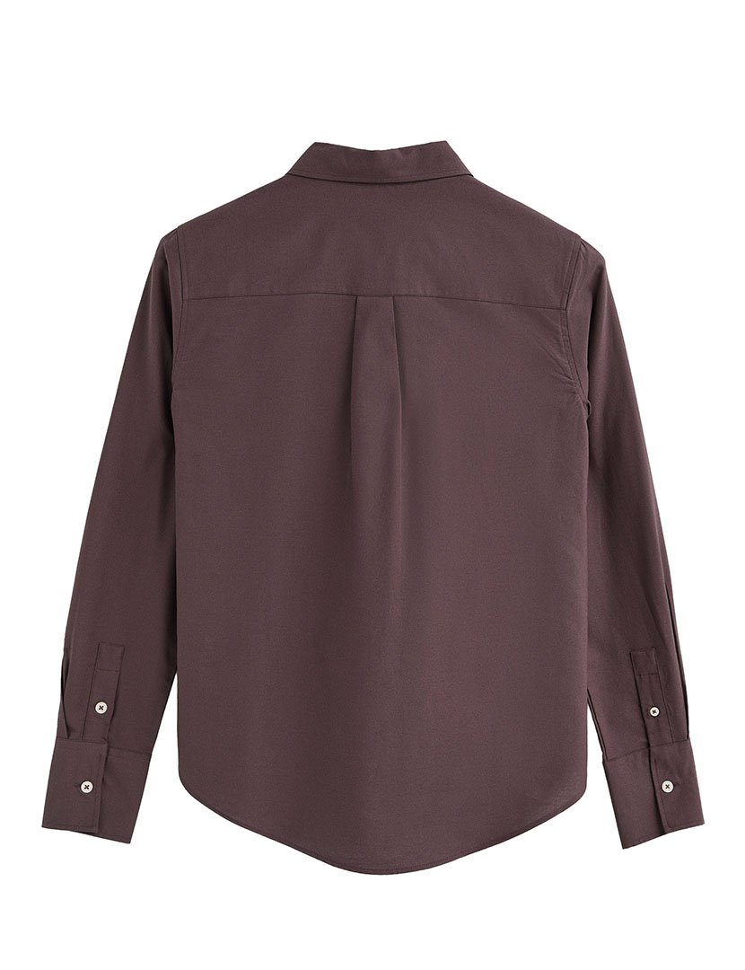 Camisa de manga comprida Oxford Ameixa