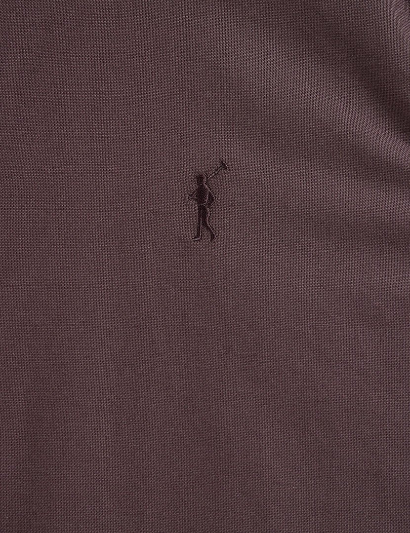 Camisa de manga comprida Oxford Ameixa