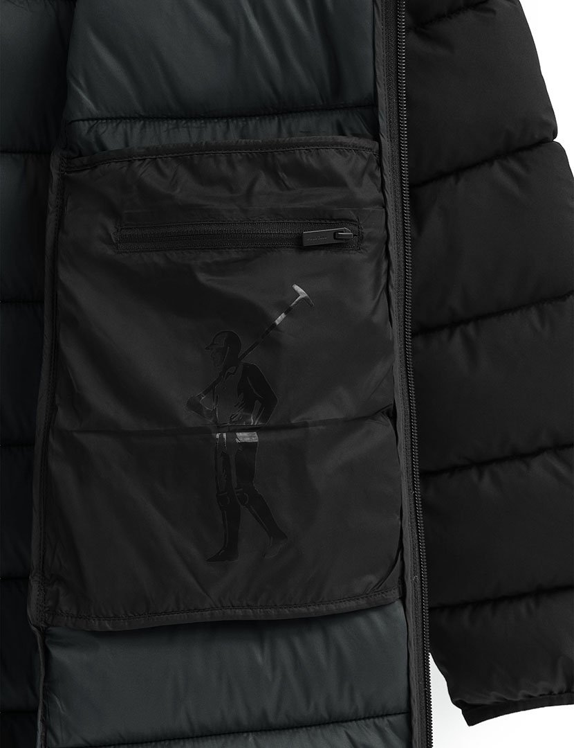 Casaco ultralight com capuz Bruna Preto