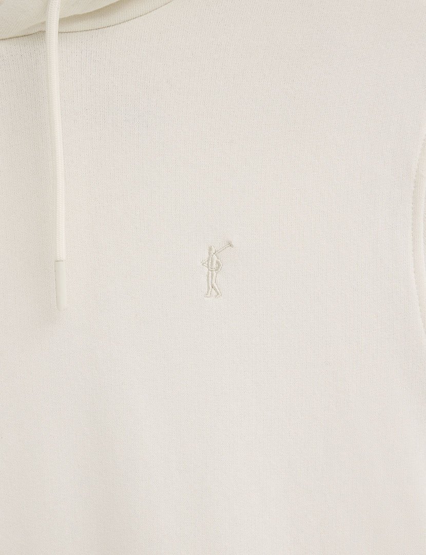 Sweatshirt com capuz slim fit Bege