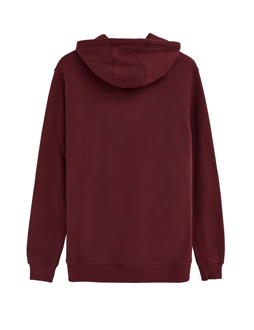 Sweatshirt com capuz slim fit Bordô