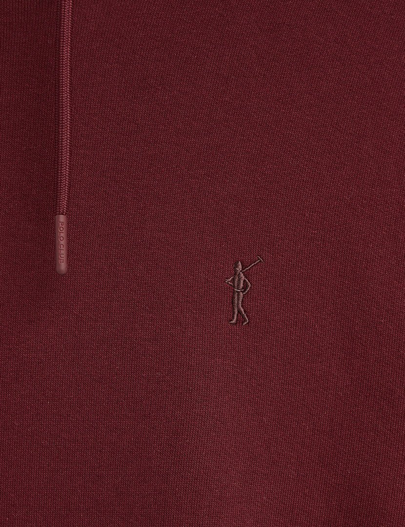 Sweatshirt com capuz slim fit Bordô