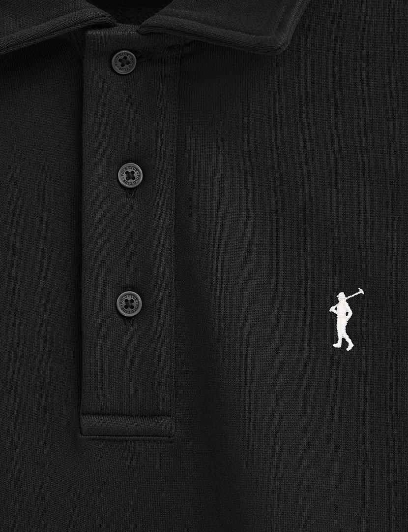Pólo de manga comprida regular fit Preto