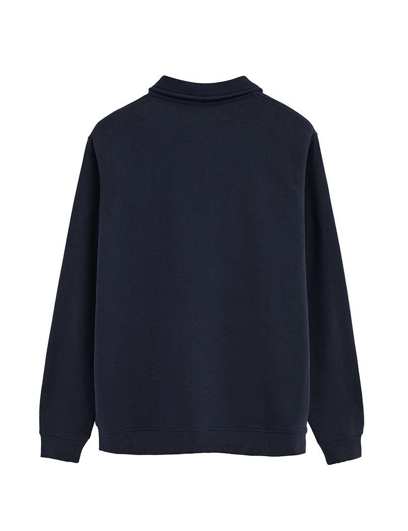 Pólo de manga comprida regular fit Azul Marinho