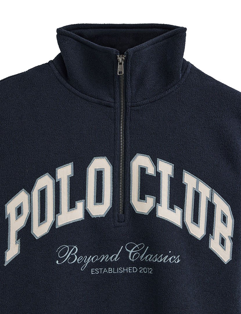 Sweatshirt com meio fecho Seldon Azul Marinho
