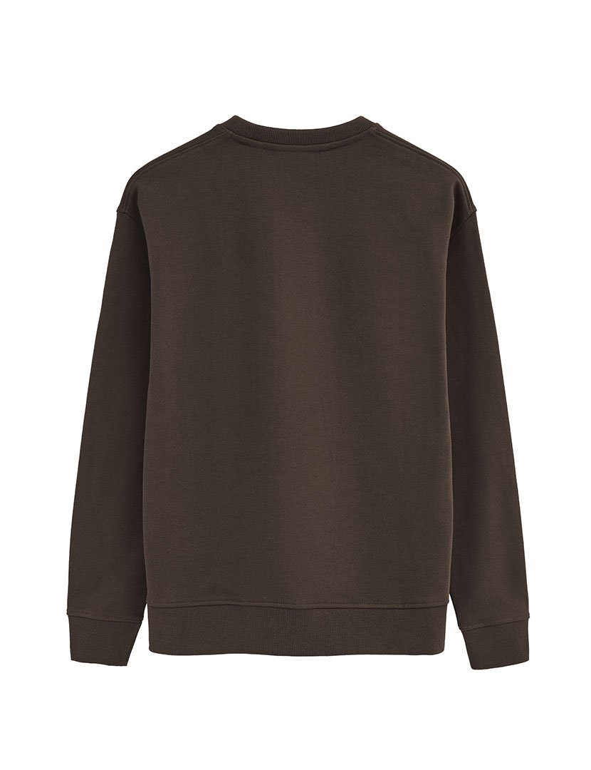 Sweatshirt boxy fit Castano Escuro