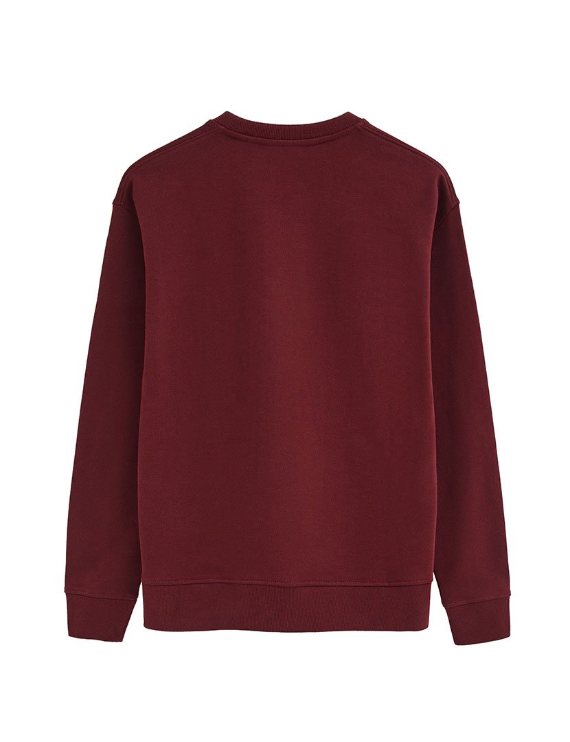 Sweatshirt boxy fit Bordô