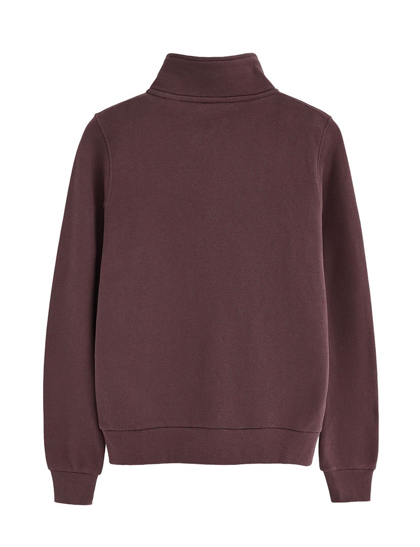 Sweatshirt com meio fecho Seldon Ameixa