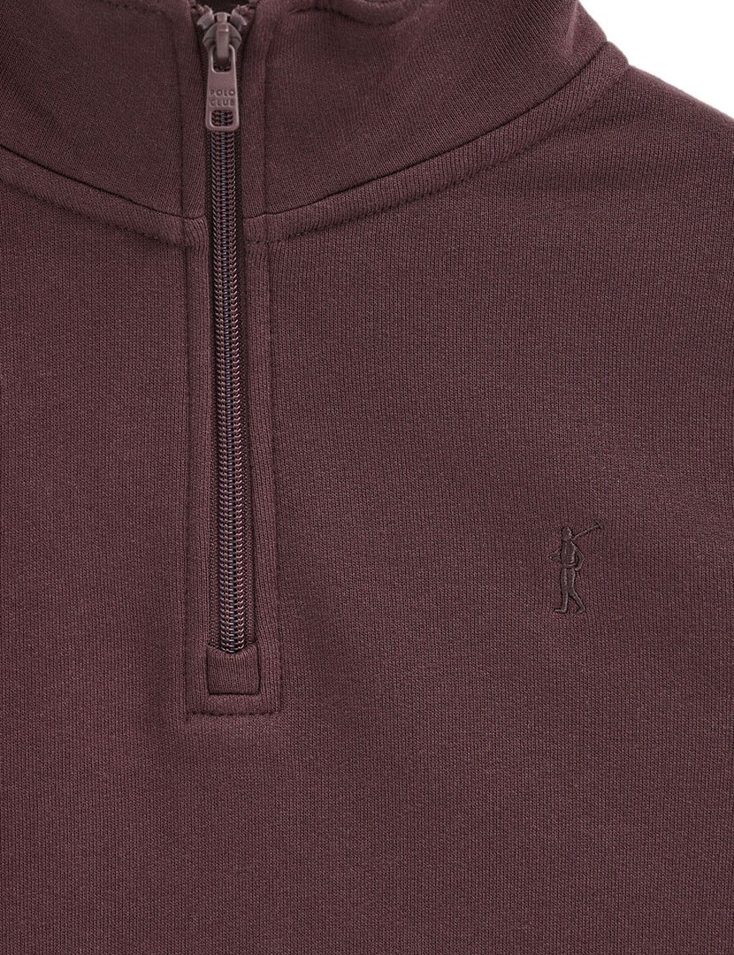 Sweatshirt com meio fecho Seldon Ameixa