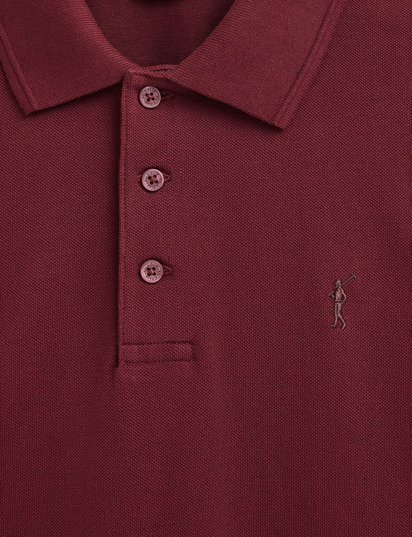 Pólo regular fit Bordô