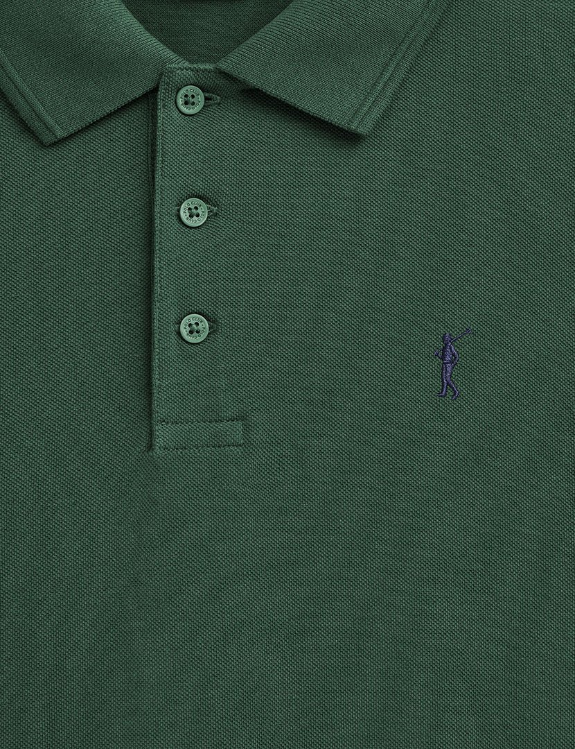 Pólo de manga comprida regular fit Verde