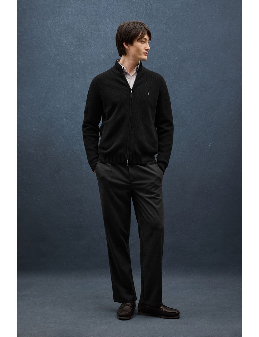 Cardigan de lã GG9 Preto