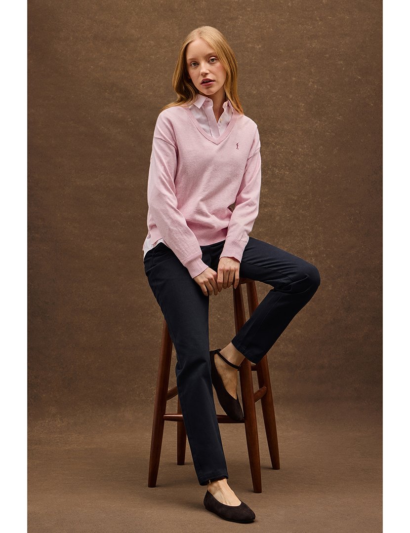 Camisola de lã GG12 Rosa