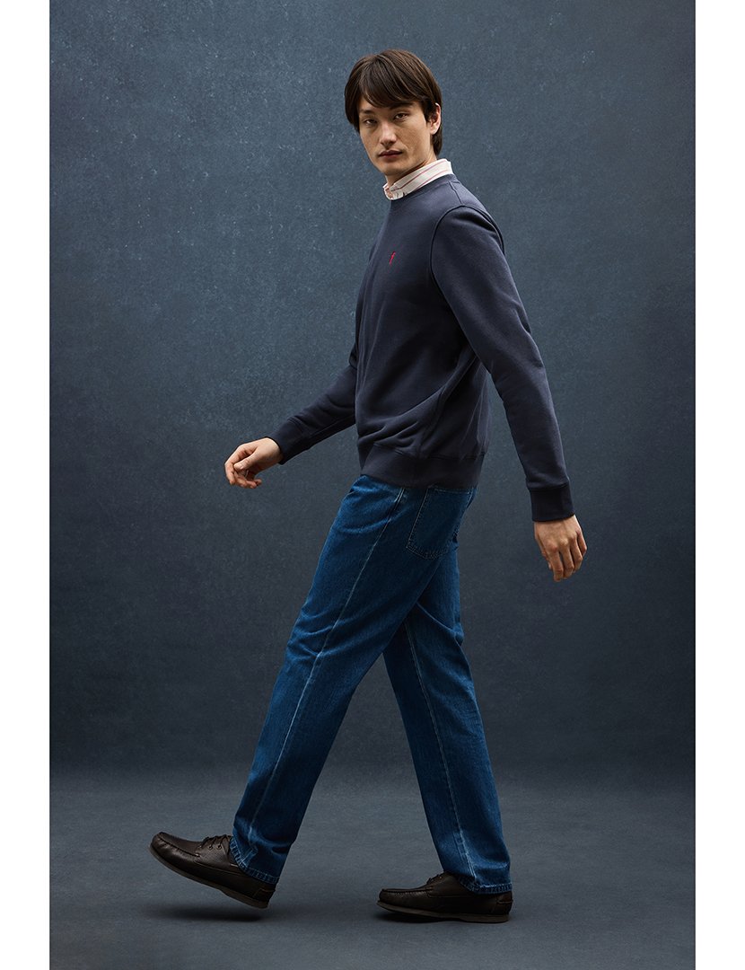 Sweatshirt relaxed fit Azul Marinho