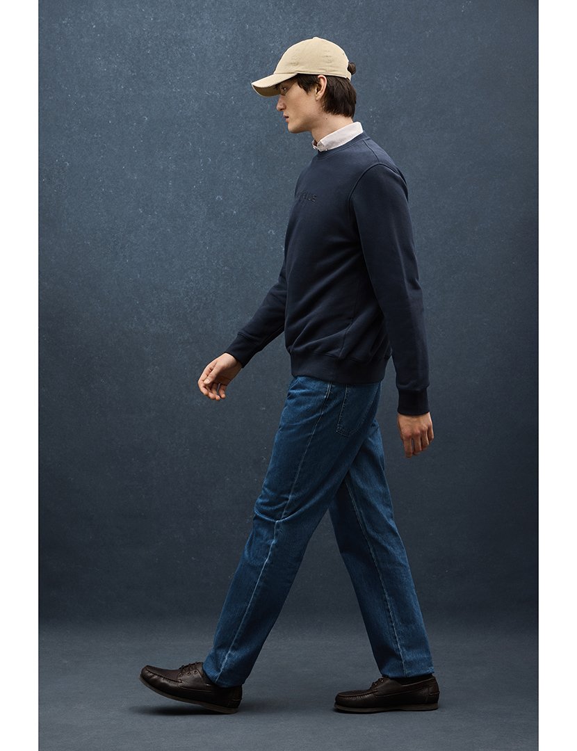 Sweatshirt Est Minimal Azul Marinho