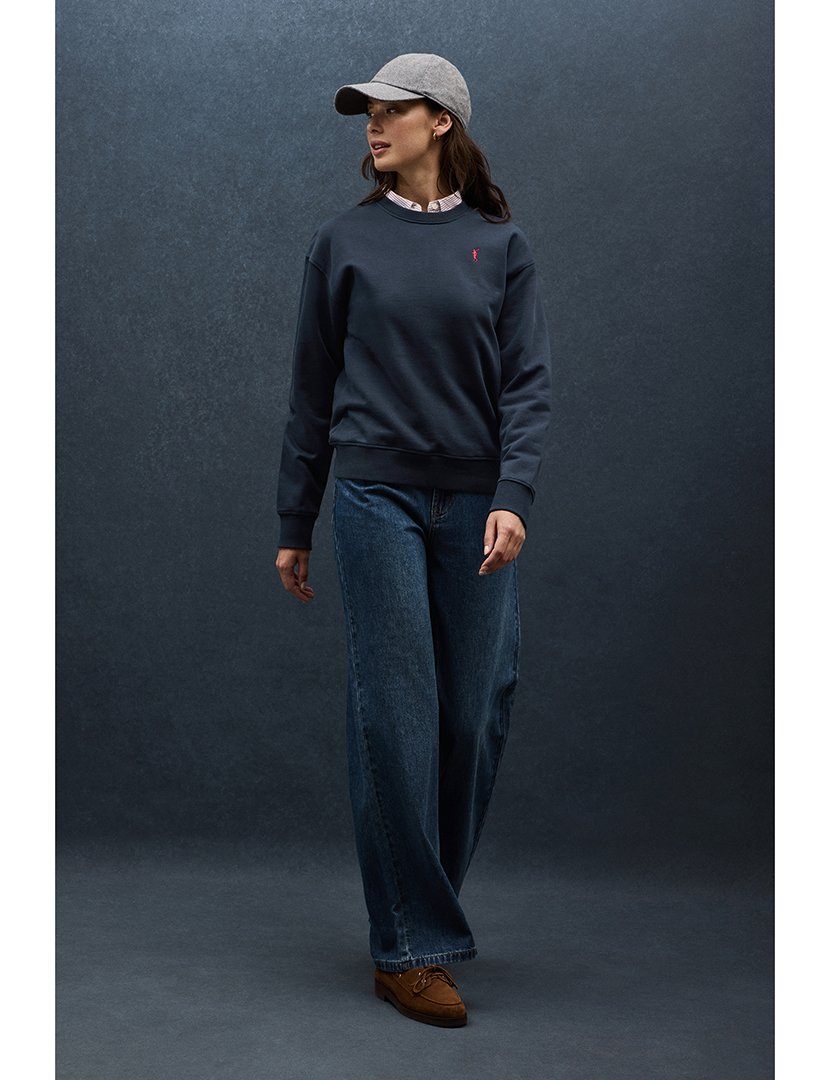 Sweatshirt boxy fit Azul Marinho