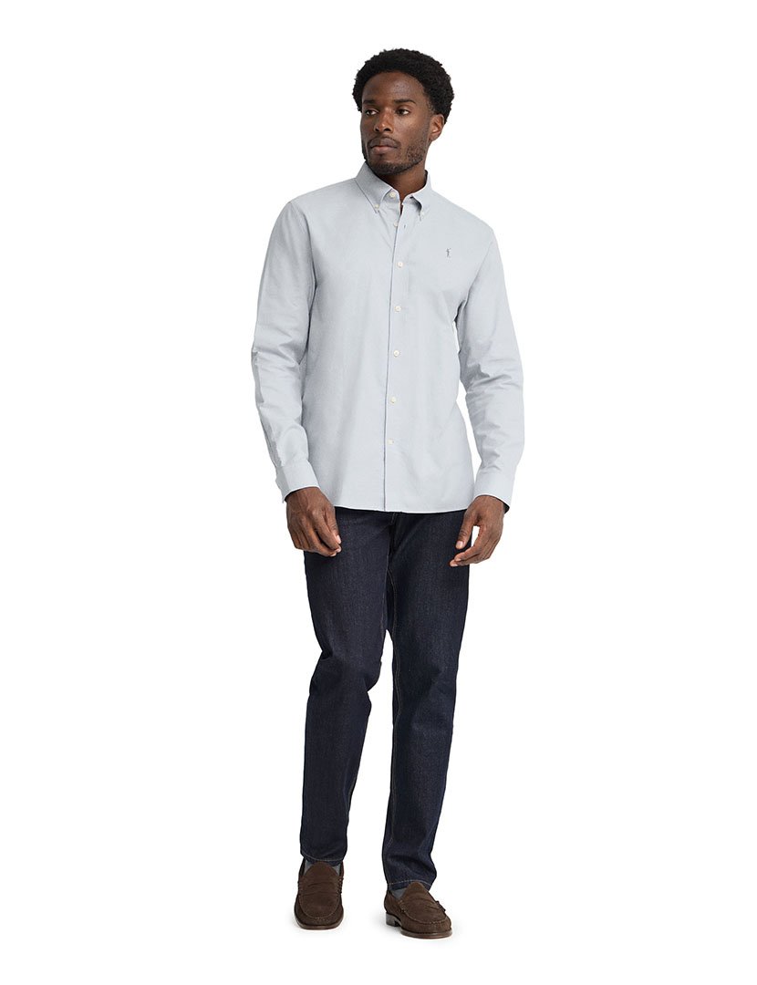 Camisa de manga comprida Oxford Azul Claro