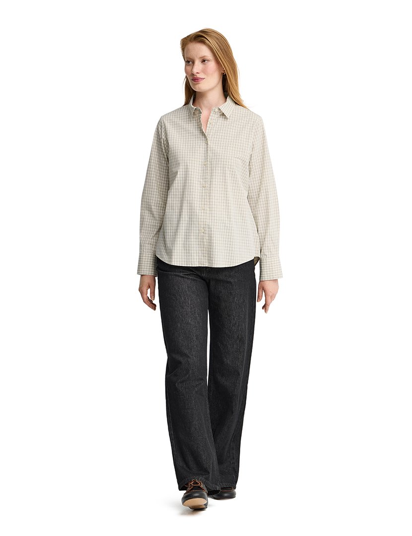 Camisa de manga comprida relaxed fit Branco