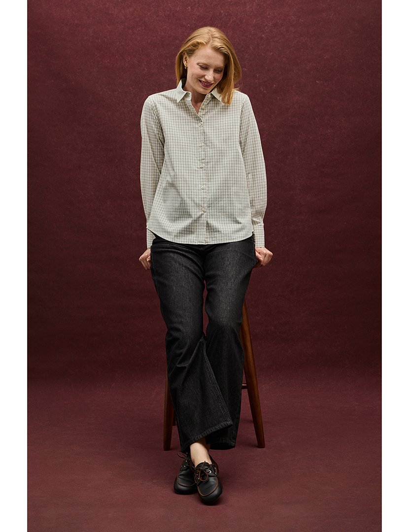 Camisa de manga comprida relaxed fit Branco