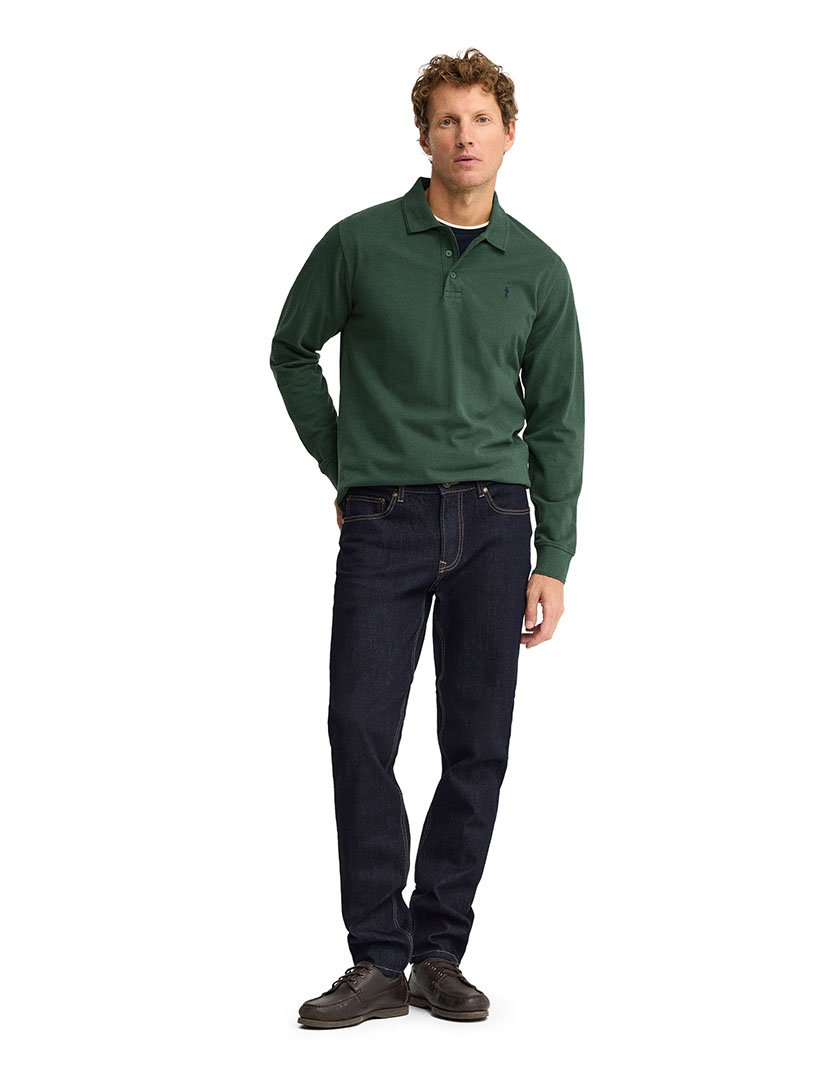 Pólo de manga comprida regular fit Verde