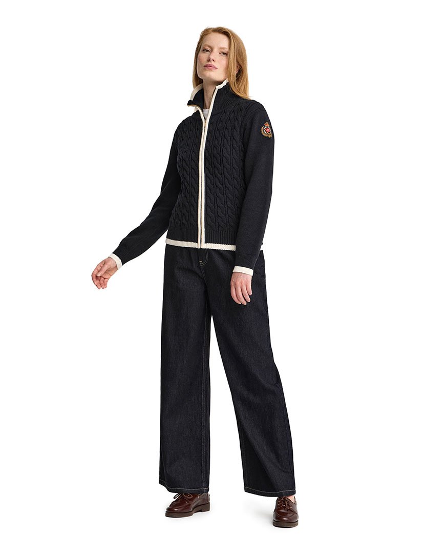 Cardigan emblema náutico GG5 Azul Marinho