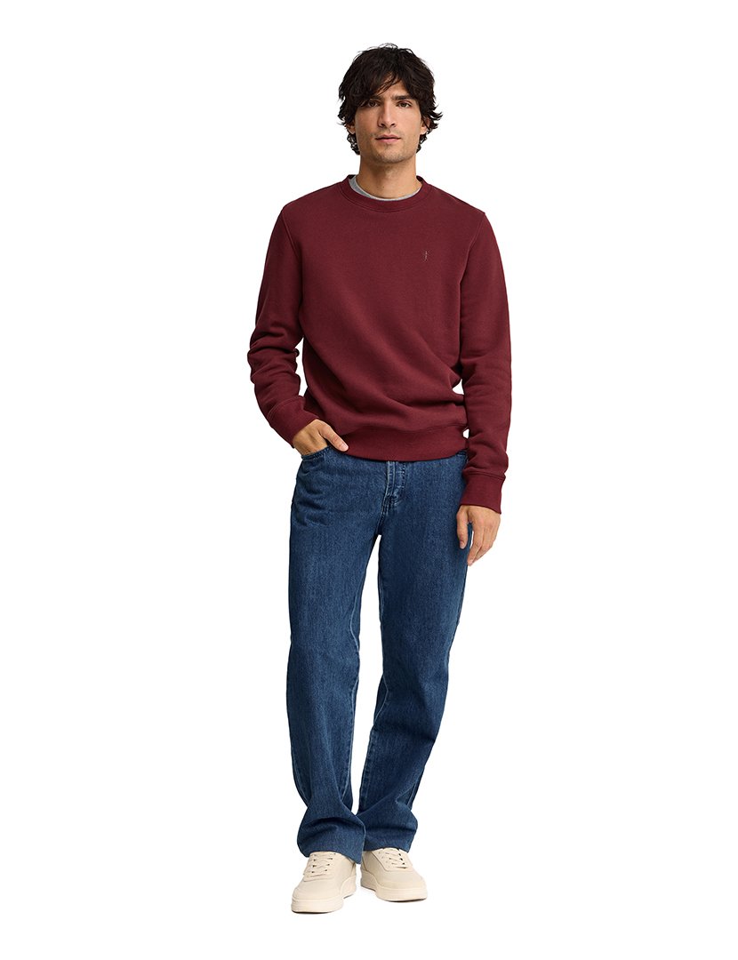 Sweatshirt relaxed fit Bordô