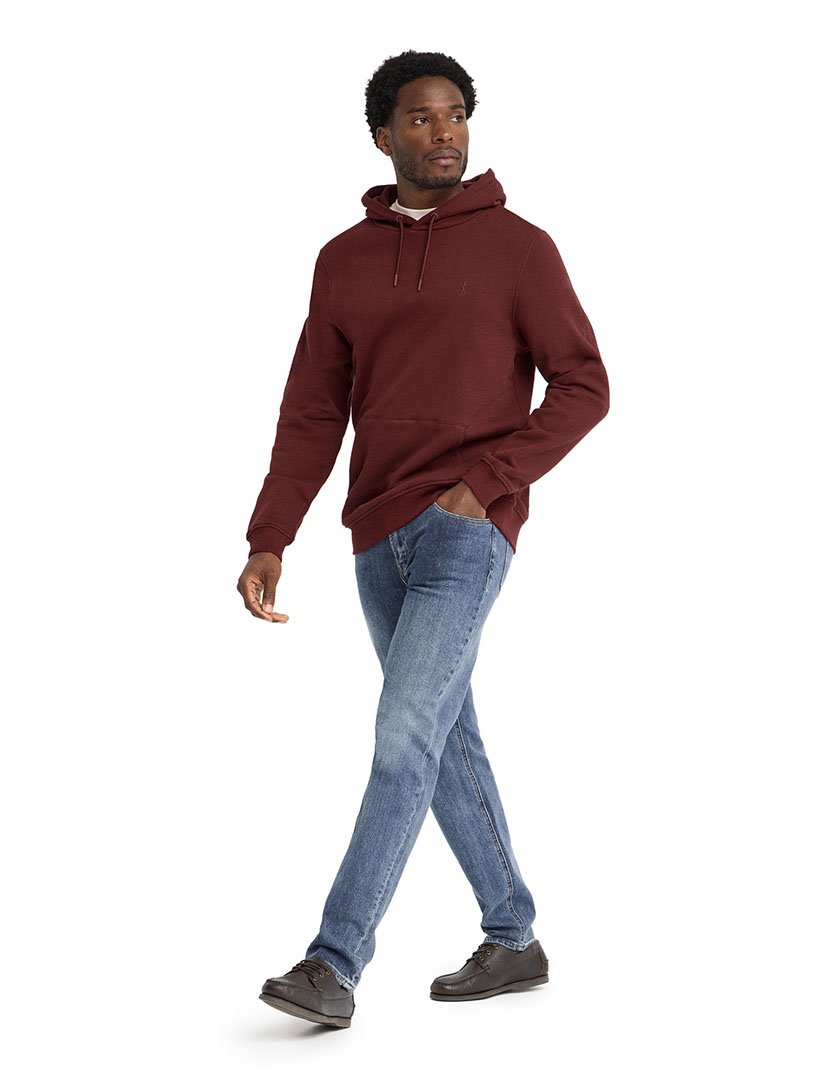 Sweatshirt com capuz slim fit Bordô