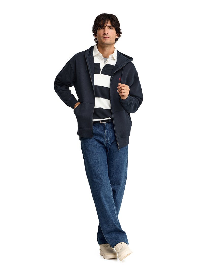 Sweatshirt com fecho Azul Marinho