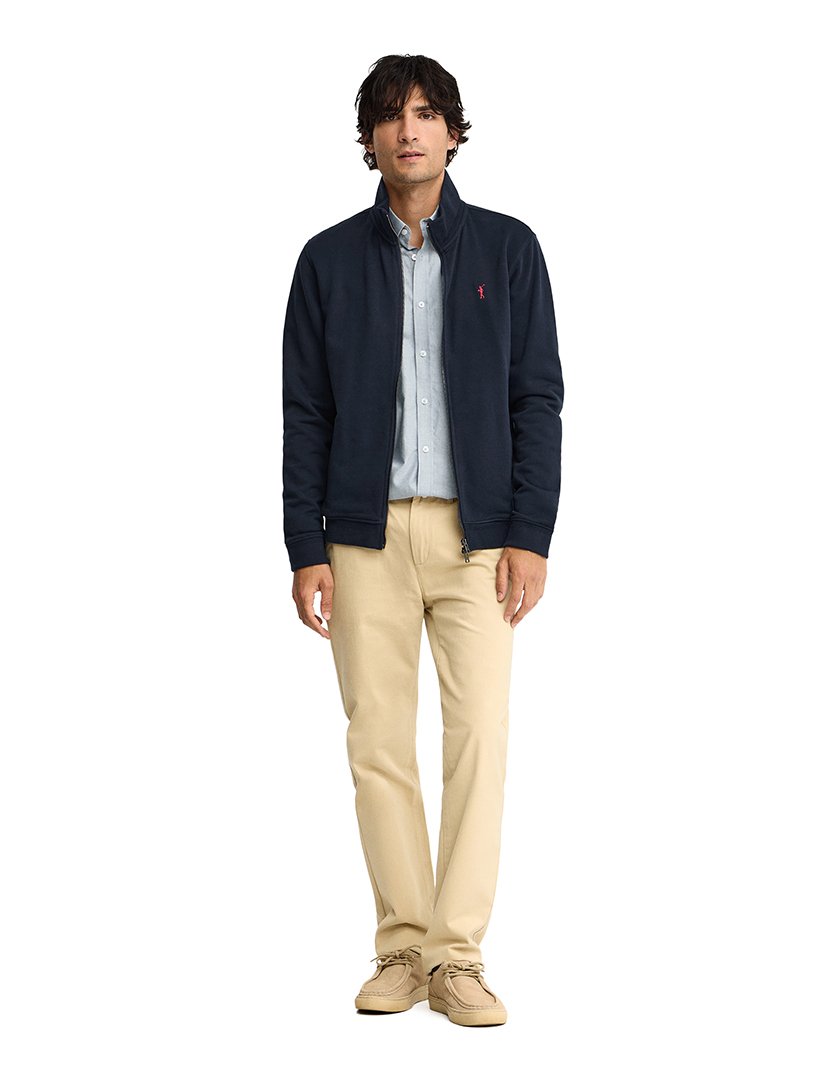 Cardigan com fecho Azul Marinho